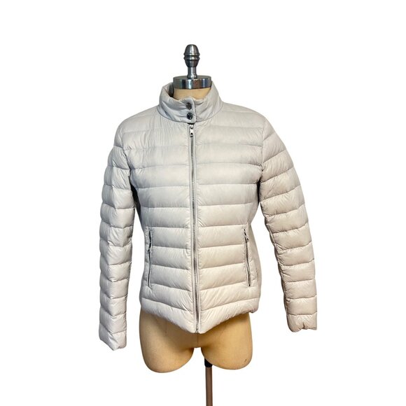 William Rast Gray Duck Down Feather Coat Jacket Medium $175 - Picture 2 of 6